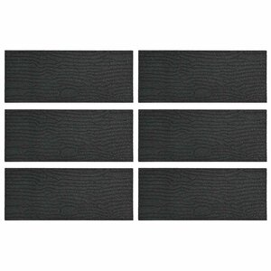 vidaXL Pierre de marchage 6 pièces Noir 60 5 x 25 x 2 cm Caoutchouc