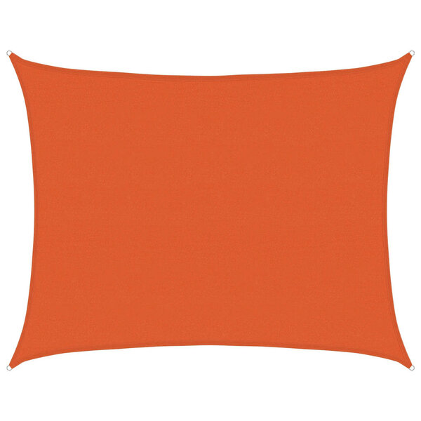 vidaXL Voile d'ombrage 160 g/m² rectangulaire orange 6x8 m PEHD