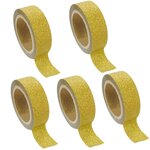 5 masking tape à paillettes 1 5 cm x 5 m - Doré