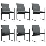 Ensemble de jardin 13 pièces avec coussins en acier et textilène