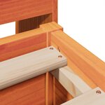 vidaXL Cadre de lit sans matelas cire marron 160x200cm bois pin massif