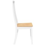 vidaXL Chaises à manger 2 Pièces blanc bois massif caoutchouc