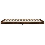 vidaXL Cadre de lit sans matelas chêne fumé 90x190cm bois d'ingénierie