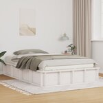 vidaXL Cadre de lit avec stockage Blanc 140 x 190 cm bois