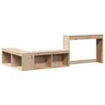 vidaXL Table de chevet avec bureau 232 x 122 x 75 cm Bois de pin massif
