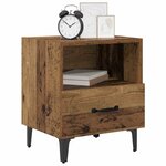 vidaXL Cabinet de chevet avec tiroir Bois ancien 40 x 35 x 47 5 cm