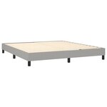 vidaXL Sommier à lattes de lit matelas LED Gris clair 160x200 cm Tissu