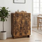 vidaXL Buffet Chêne fumé 66 x 34 5 x 90 cm Bois d'ingénierie