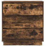 vidaXL Cabinet de chevet avec tiroir avec Chêne fumé 71 x 34.5 x 75 cm