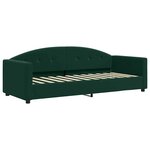 vidaXL Lit de jour avec gigogne et matelas vert foncé 80x200cm velours