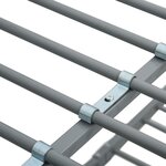 vidaXL Lit superposé sans matelas gris métal 90x200 cm