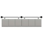 vidaXL Tête de lit suspendue Gris nuage Tissu