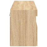 vidaXL Meuble TV mural avec lumières LED chêne sonoma 100x30x40 cm