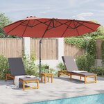 vidaXL Parasol cantilever de jardin Couleur terre cuite