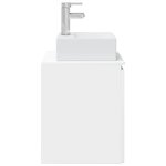 vidaXL Vanité de lavabo mural Blanc 49 5 x 41 x 62 5 cm
