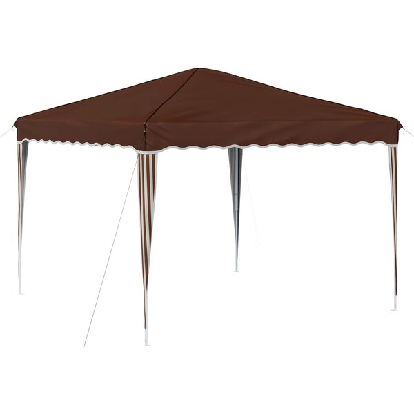 vidaXL Tente de fête pop-up 288 x 288 x 245 cm Marron Tissu Oxford