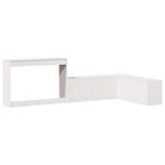 vidaXL Table de chevet avec bureau blanc bois de pin massif