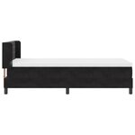 lit box spring vidaXL avec matelas noir 90x190 cm en velours