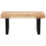 vidaXL Étagère de vasque murale acier et bois massif d'acacia