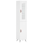 vidaXL Buffet haut Blanc 34 5x34x180 cm Bois d'ingénierie