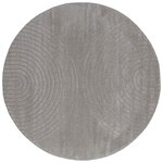 vidaXL Tapis de surface Rond HUARTE Gris Ø 160 CM Polyester