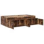 vidaXL Cadre de Lit de Rangement Chêne Fumé 100x200 cm