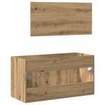 vidaXL Armoire de salle de bain avec miroir chêne artisanal