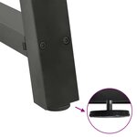 vidaXL Pieds de table basse en forme de A  2 pièces  anthracite  50 x (30-31) cm  acier