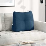 vidaXL Coussin de Dos Bleu 60 x 24 x 50 cm tissu