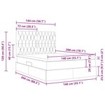 vidaXL Lit avec rangement et matelas Gris foncé 140 x 200 cm Polyester