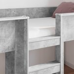 vidaXL Lit Superposé pour Enfants avec stockage Gris béton 75 x 190 cm