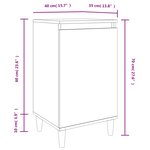 vidaXL Tables de chevet 2 Pièces gris béton 40x35x70 cm bois d'ingénierie