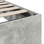 vidaXL Cadre de lit ottoman Gris béton 100 x 200 cm Bois d'ingénierie