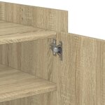 vidaXL Table basse chêne sonoma 80x50x50 cm bois d'ingénierie