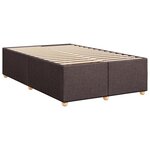 vidaXL Sommier à lattes de lit et matelas marron foncé 120x190cm tissu