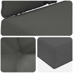 vidaXL Coussin de canapé d'extérieur 3 Pièces Anthracite Polyester