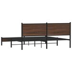 vidaXL Cadre de lit en métal sans matelas chêne marron 183x213 cm