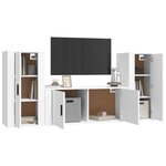 vidaXL Ensemble de meubles TV 3 Pièces Blanc Bois d'ingénierie