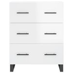 vidaXL Buffet Blanc brillant 69 5x34x90 cm Bois d'ingénierie