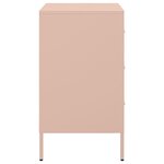 vidaXL Table de chevet rose 36x39x68 cm acier laminé à froid