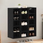 vidaXL Meuble à chaussures avec étagère Chêne noir 77.5 x 30 x 83.5 cm