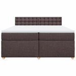 vidaXL Sommier à lattes de lit avec matelas Marron foncé 200x200 cm