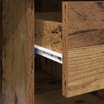 vidaXL Bureau avec rangement en vieux bois 90x49 5x75 cm Bois d'ingénierie