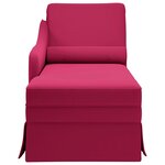 vidaXL Fauteuil long avec traversin et accoudoir droit rouge bordeaux