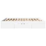 vidaXL Cadre de lit blanc 180x200 cm bois d'ingénierie
