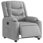 vidaXL Fauteuil inclinable électrique Gris clair Tissu