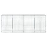 vidaXL Panier gabion avec couvercle 400x50x150 cm fer galvanisé
