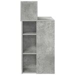 vidaXL Bureau avec rangement Gris béton 90x48x101.5 cm Bois d'ingénierie