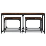 vidaXL Tables basses gigognes 3 Pièces chêne fumé bois d'ingénierie
