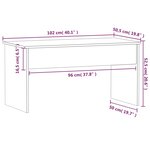 vidaXL Table basse Blanc 102x50 5x52 5 cm Bois d'ingénierie